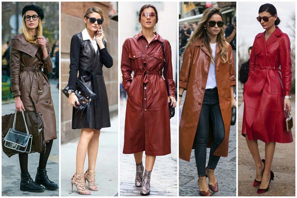 kadın trençkot kombinleri 2021 12 deri trenckot kombini