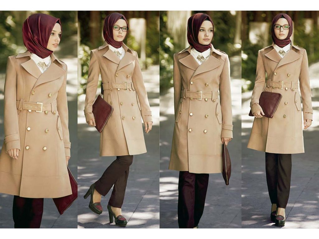 kadın trençkot kombinleri 2021 3 tesettur trenckot kombini