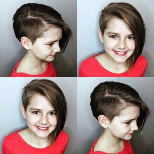 kiz cocuk kisa sac model