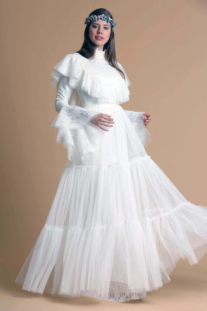 tesettur gelinlik nikah elbisesi