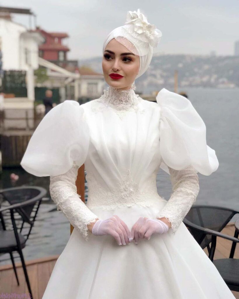 tesettur gelinlik ust modeli