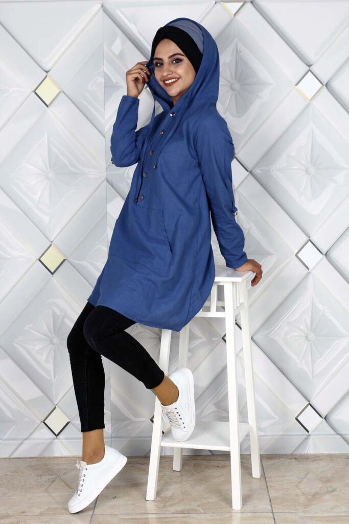 kapsonlu spor tunik modelleri