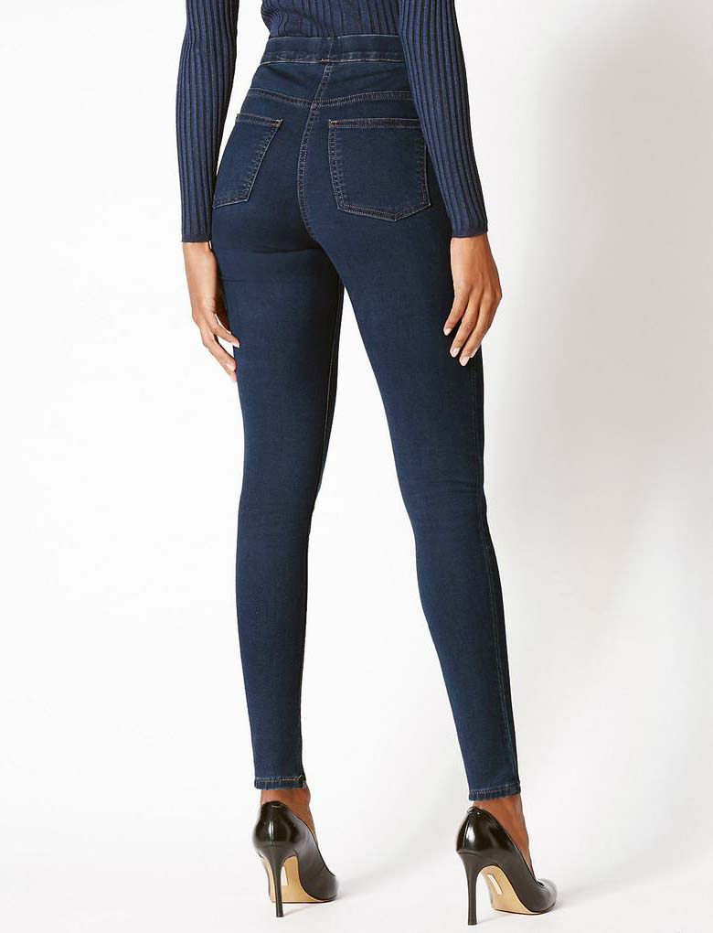 yuksek bel kot pantolon tayt