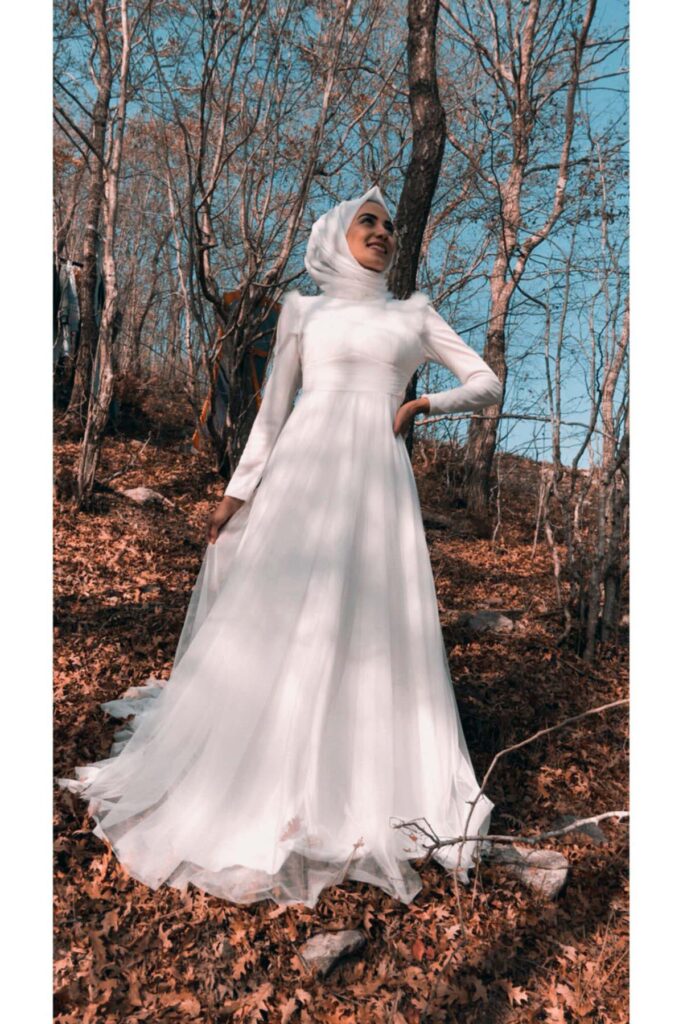 tesettür beyaz elbise modelleri 12 beyaz tesettur nikah elbisesi