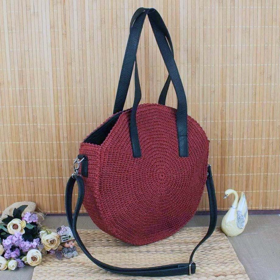 yazlik hasir kirmizi canta