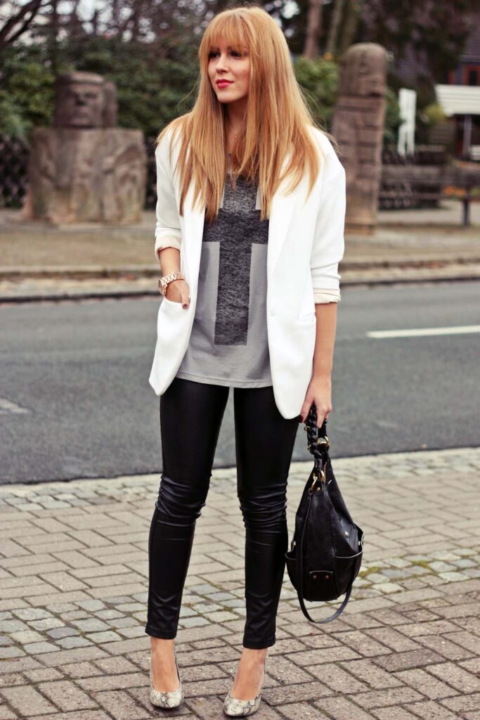 sonbahar kombinleri 2022-2023 7 beyaz ceket ile sonbahar kombini 1