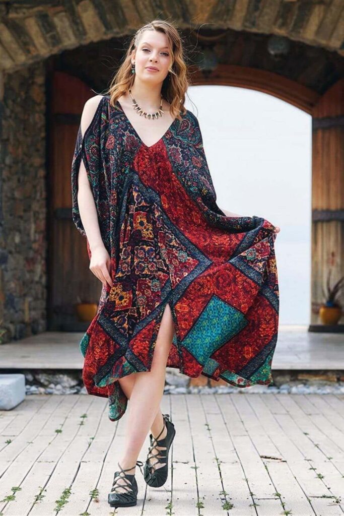 etnik elbise modelleri 4 bohem kesim elbise