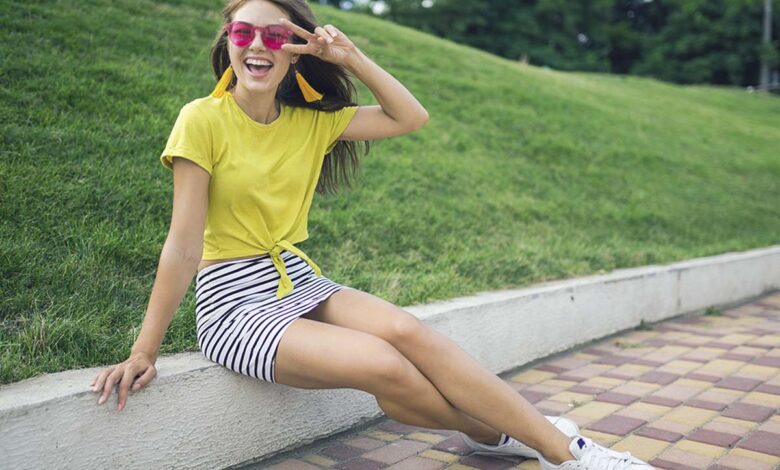 sarı bluz kombinleri