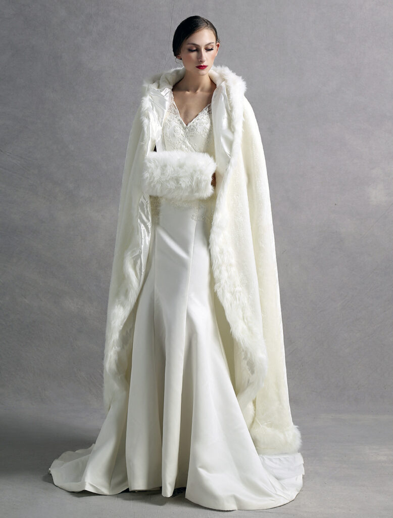 kislik gelinlik pelerini