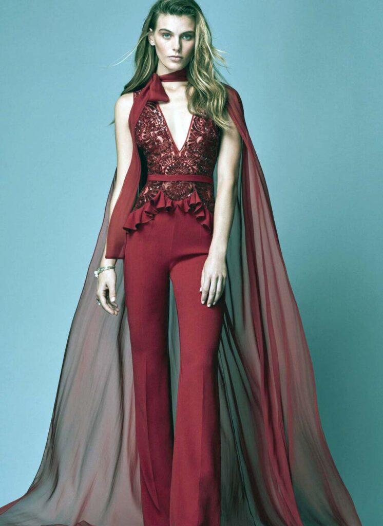 pelerinli abiye tulum